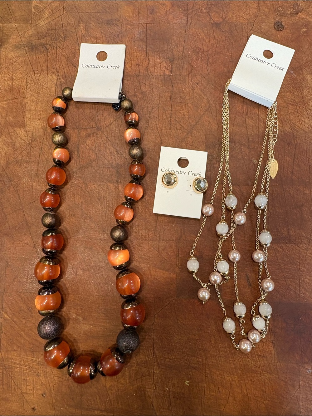 Coldwater Creek Women's Jewelry Lot 2 Necklaces Earrings
